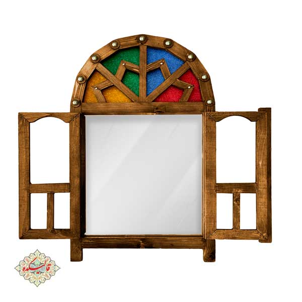 پنجره آینه چوبی سنتی
