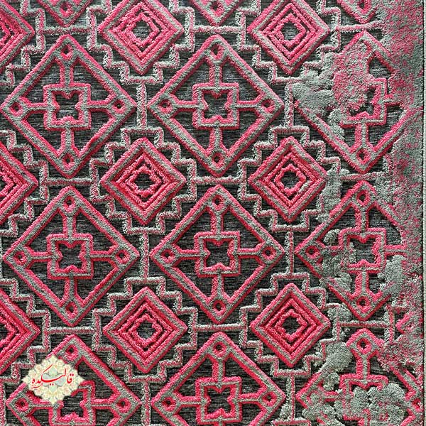 حاشیه فرش وینتیج طرح رویال قرمز